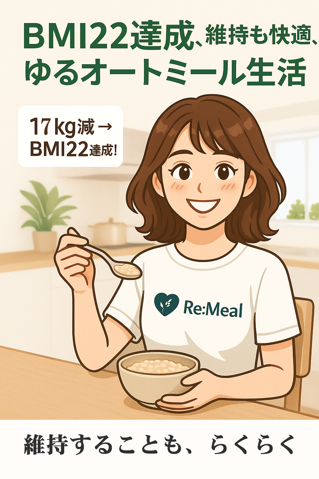 「16kg減 → BMI22達成！」 「維持もラクに。主食を変えただけ」