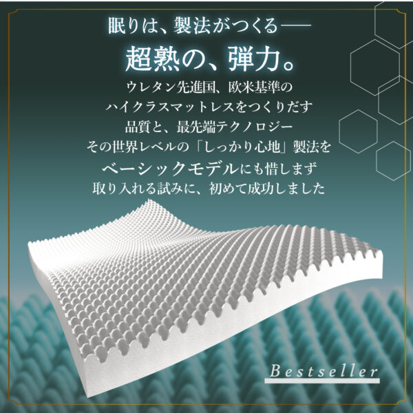 CospaSleep三つ折りマットレス敷布団　超熟 高反発 高通気 体圧分散 抗菌防臭 ベストセラーモデル - 画像 (4)