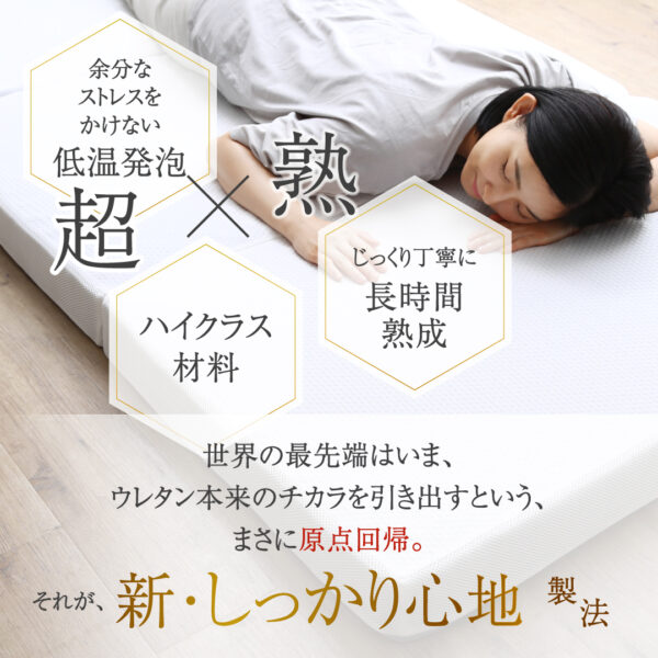 CospaSleep三つ折りマットレス敷布団　超熟 高反発 高通気 体圧分散 抗菌防臭 ベストセラーモデル - 画像 (5)