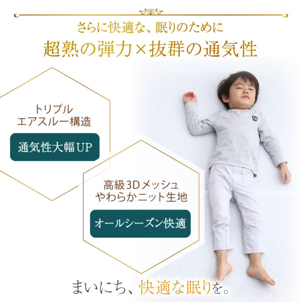 CospaSleep三つ折りマットレス敷布団　超熟 高反発 高通気 体圧分散 抗菌防臭 ベストセラーモデル - 画像 (8)