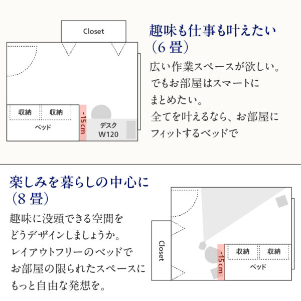 天然木調引き出し収納ベッド Ever X Compact - 画像 (5)