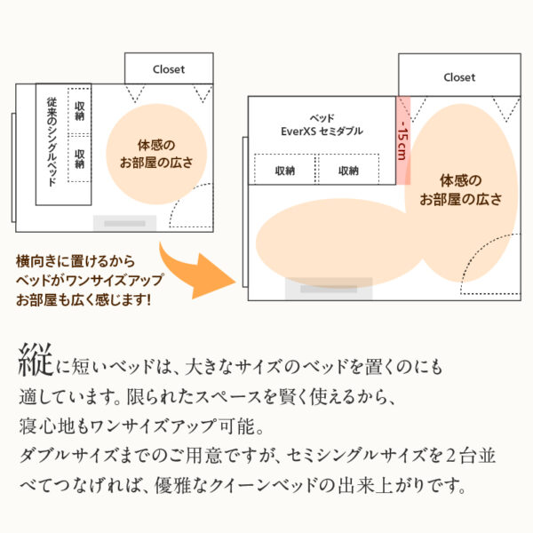 天然木調引き出し収納ベッド Ever X Compact - 画像 (7)
